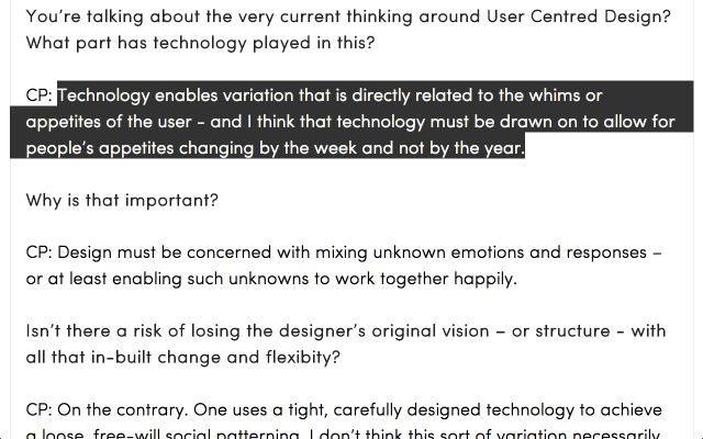 Technology enables variation