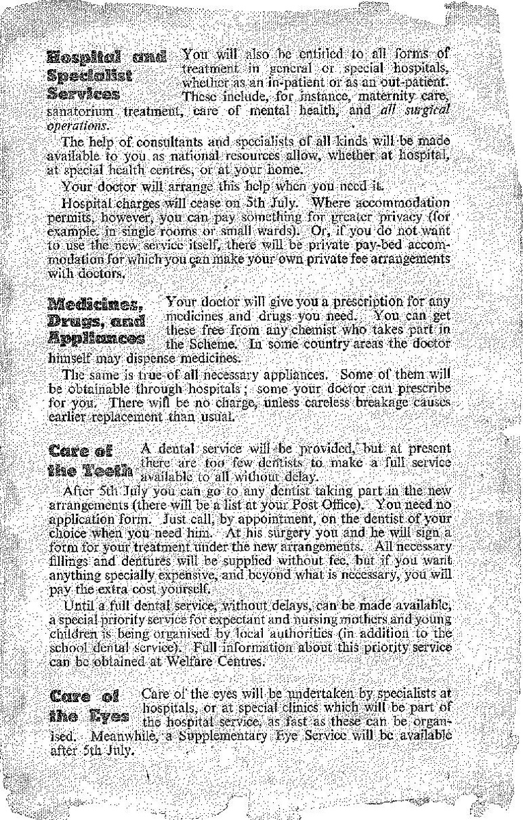 The New National Health Service leaflet page 3