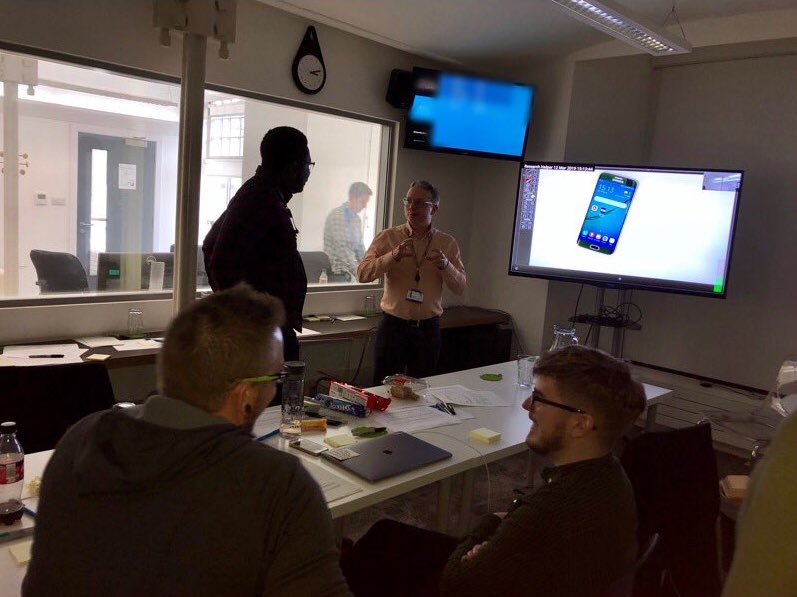 User research observation room scene